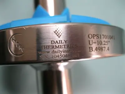 NEW Daily Thermetrics 1 1/2" 150# Flanged Thermocouple 10.25" Probe G15