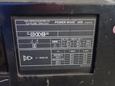 USED LINCOLN ELECTRIC POWER WAVE I400