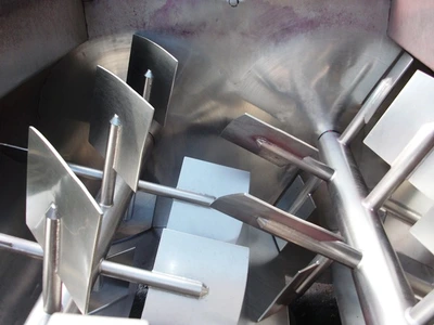 2,000L Tatum Forberg Twin Shafted Stainless Steel Mixer 22 kw