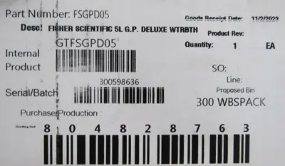 NEW FISHER SCIENTIFIC GTFSGPD05 WATER BATH