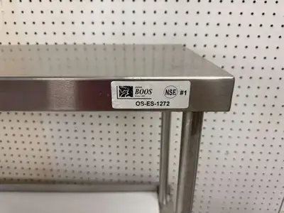 Used Falcon Restaurant Supply Used 72"x 30" Stainless Poly Top table with a 72"x 12" Overshelf on Casters Food Prep Tables Illinois US | Falcon Restaurant Supply #1375034