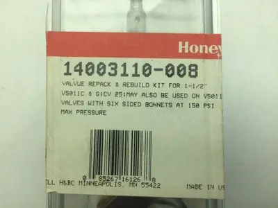 Honeywell 14003110-008 Valve Repack & Rebuild Kit for 1-1/2"
