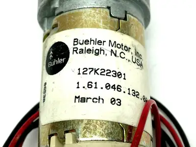 127K22301 | Buhler  Gear Motor 1.61.046.132.00 - Used