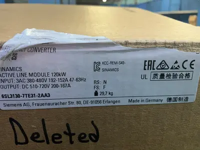 Used SIEMENS 6SL31307TE312AA3 AC Drive Power Modules Ohio US | HGR 24 #1357427