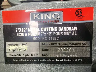 New | in-Stock KING CANADA KC-712BC Saws (Misc) British Columbia CA | Lenmark #277088
