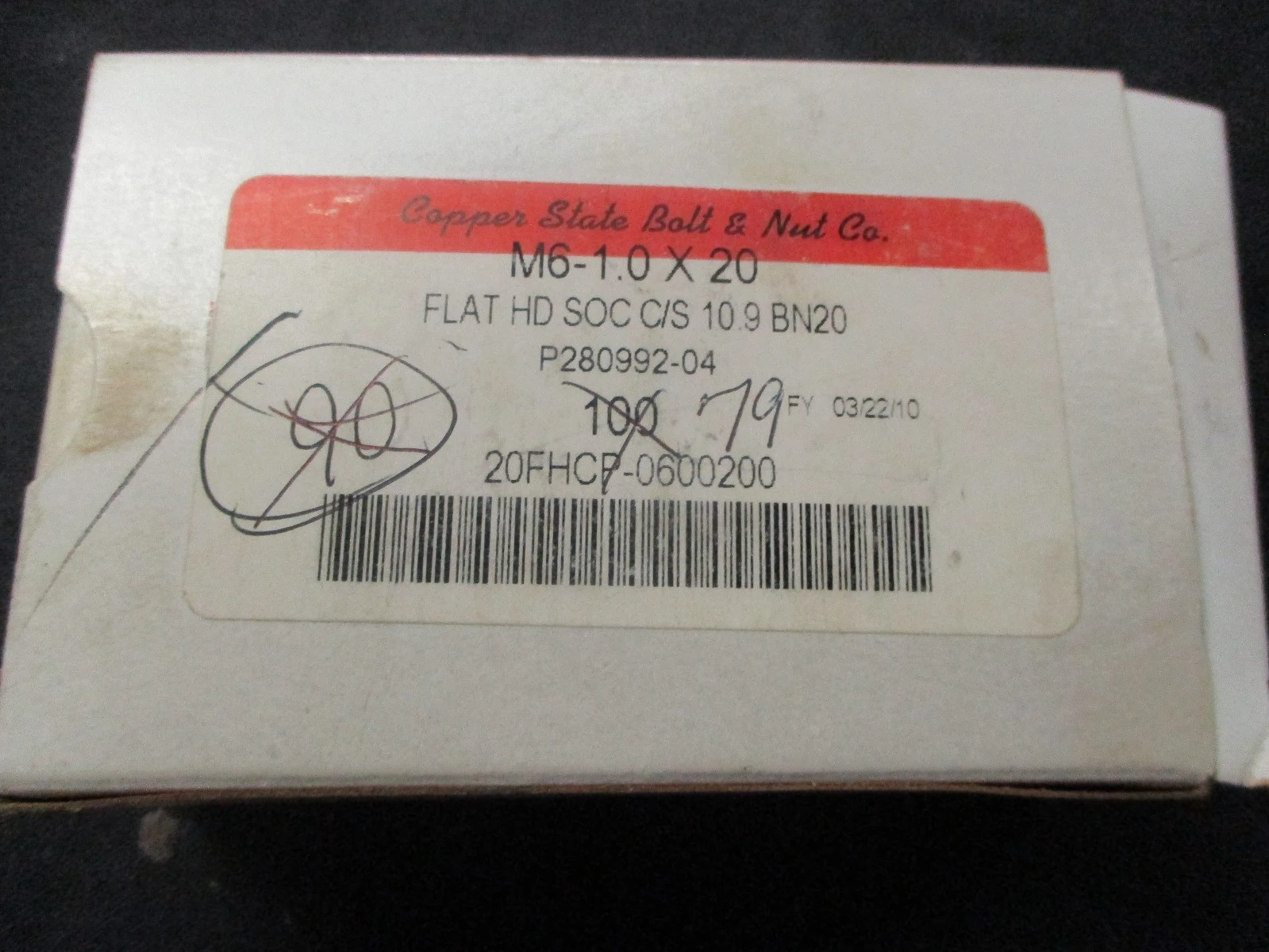 NEW Copper State Bolt & Nut P280992-04