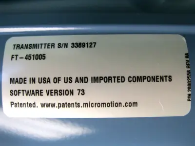 NEW Micro Motion 2700 R12 BC AEZZZ