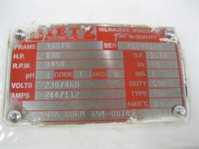 USED Dietz Electric Inc. Does not apply