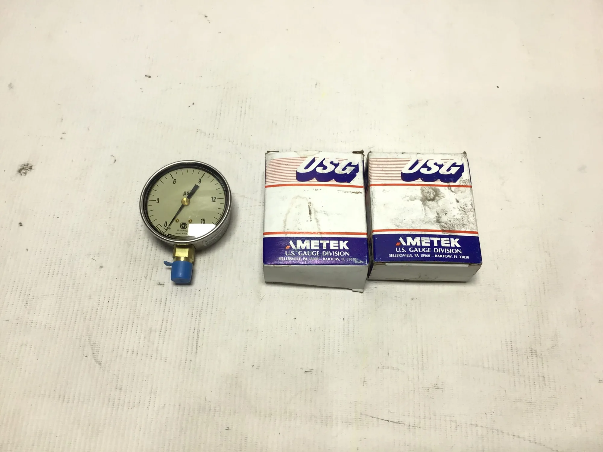 Ametek 153245 2 1/2″ 15PSI Pressure Gauge (Lot of 2)