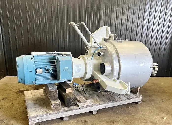 Used 300 Gallon Jacketed Tank, 316 Stainless Steel, With 85 HP Disperser