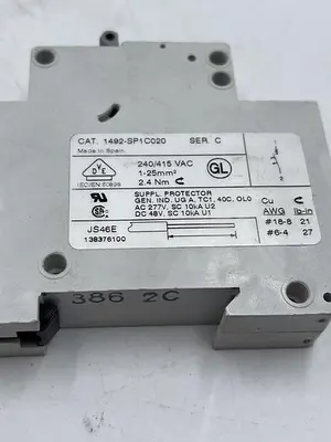 USED ALLEN-BRADLEY ALLEN-BRADLEY 1492-SP1C020 SER C