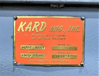 USED KARD KARD  PRESS