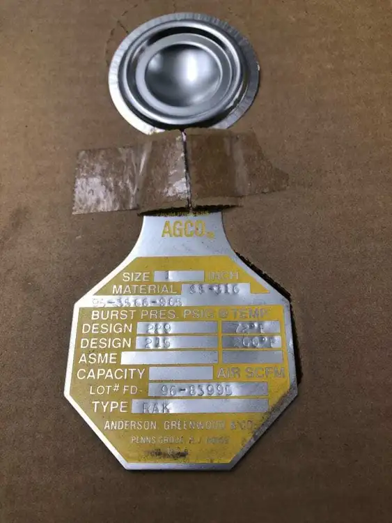 Used AGCO 95-3566-905 Rupture Disc Or Containment Disc Pennsylvania US | Moses B Glick #1007439
