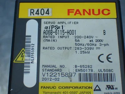 Used FANUC A06B6115H001 Servo Drives Ohio US | HGR 24 #1004458