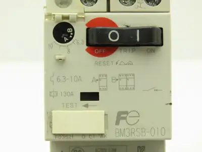 Fuji Elec BM3RSB-010 Manual Starter 6.3-10A Adj Overload w Contactor Lot of 2