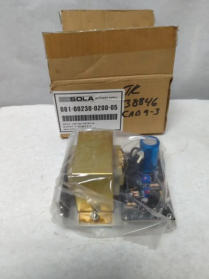 New | in-Stock SOLA 081-00230-0200-05 Miscellaneous Equipment (Electrical & Power) | Surplus Asset Holdings #1197333