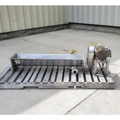 Used 4" Dia. X 4' Long Stainless Steel Volumetric Mixer Screw Feeder