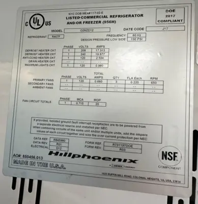 Used _UNKNOWN_ O2MZD12. Display Refrigerators Michigan US | Grocery Equipment Sales #1262064