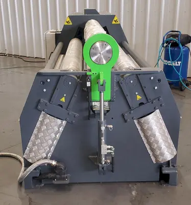 New ECCO Model 3RSP 80/5 Plate Bending Roll. Single Initial-Pinch Type.
Capacity - mild steel - 5' x 16 Ga.