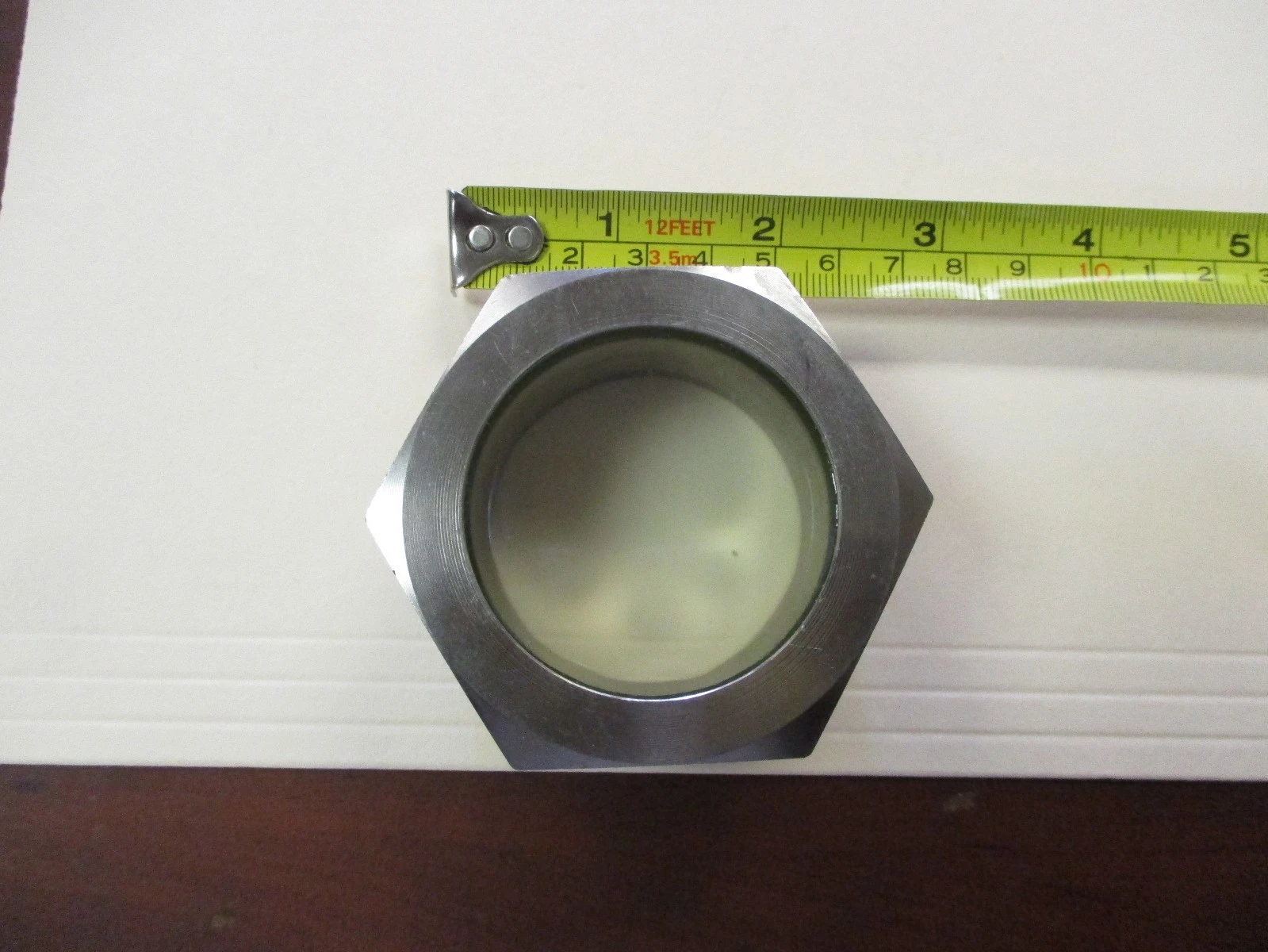 Unused 2 3/16" See-thru End Steel Cap (1 3/16" High)