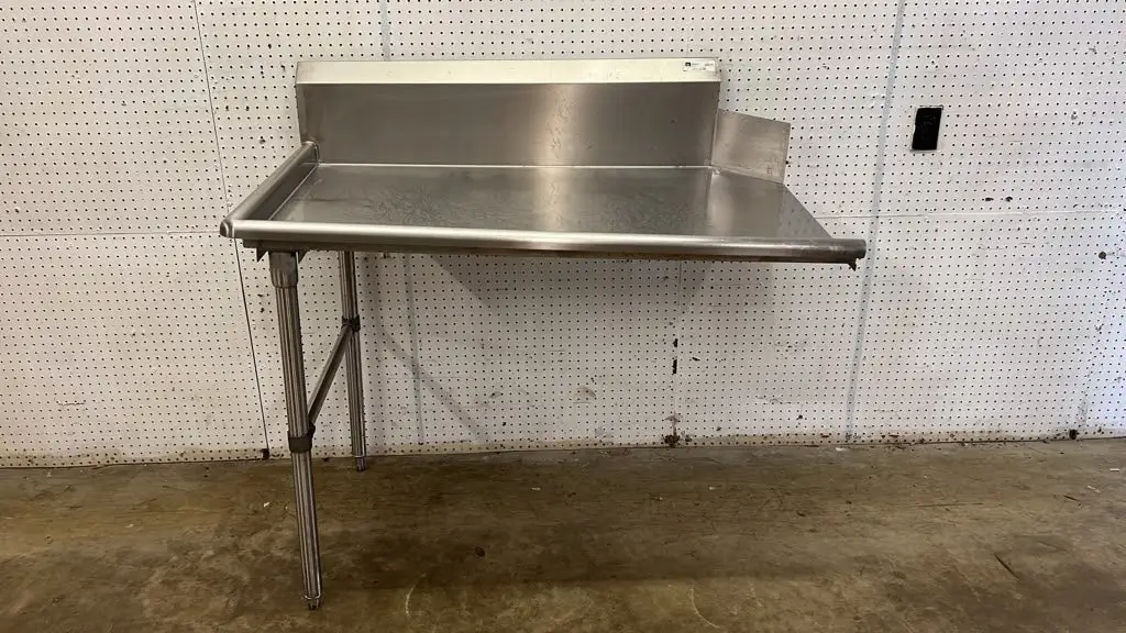 Used John Boos Used John Boos JDTC-20-48L 48" Clean Dishtable w/ 16 ga Stainless Legs - STS Dishtables Illinois US | Falcon Restaurant Supply #1373502