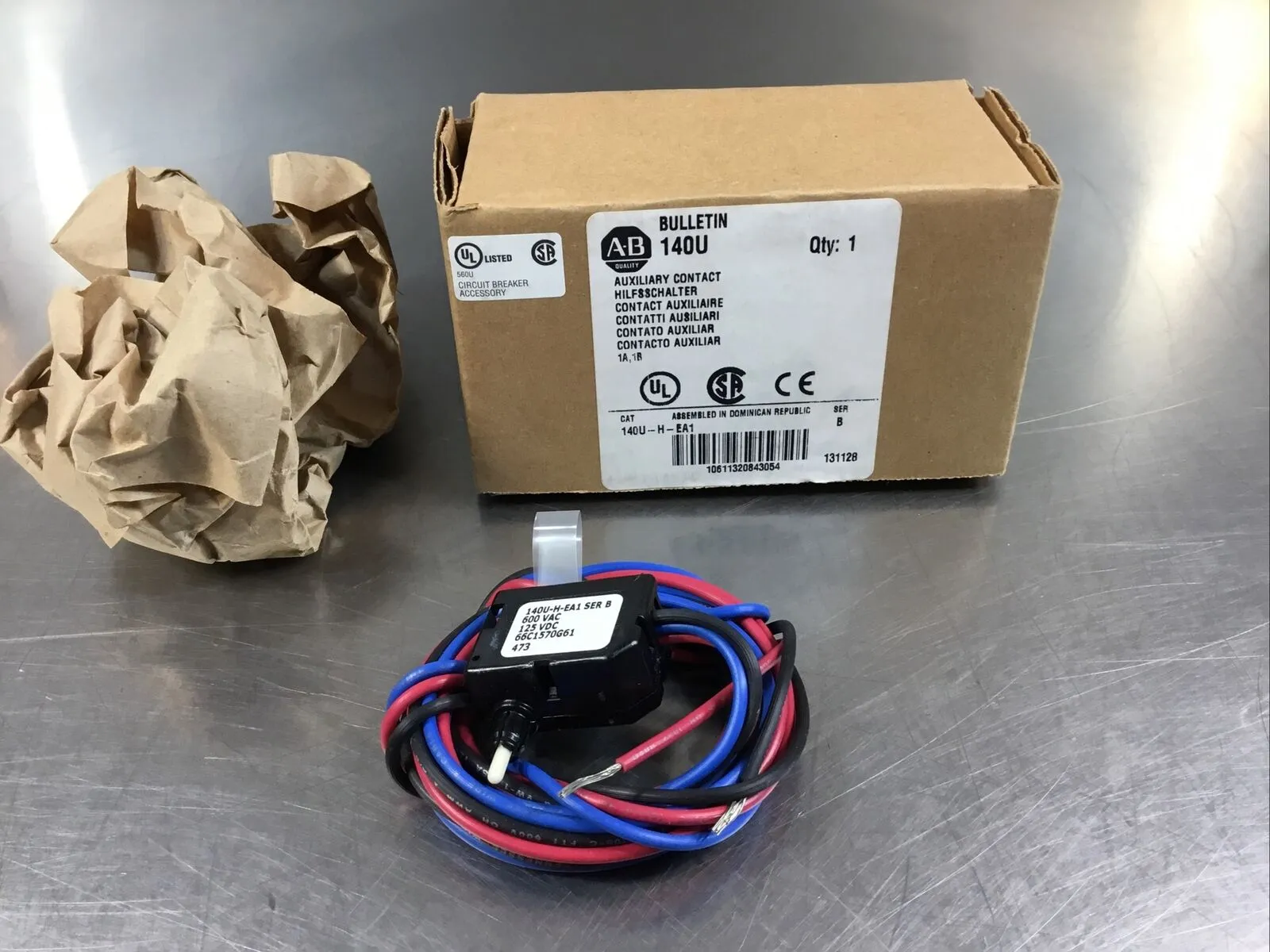 Allen-Bradley 140U-H-EA1 /B Circuit Breaker Auxiliary Contact 4C