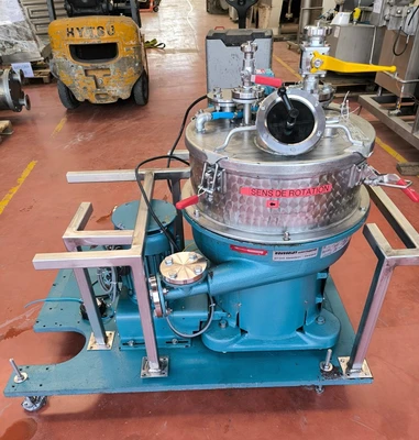 Rousselet Robatel RC-50 VxR ATEX perforate basket centrifuge, 316L SS.