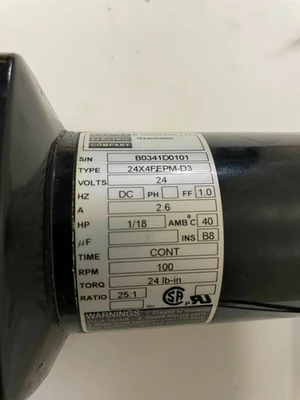USED Bodine 24VDC 1