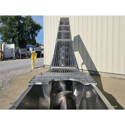 Used 16" Dia. X 18'-5"L Stainless Steel Incline Screw Conveyor