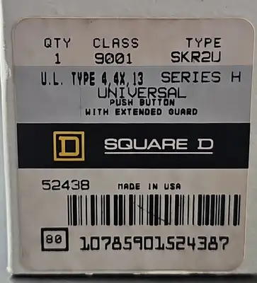 Square D 9001 SKR2U Ser H Push Button. Loc4B-18