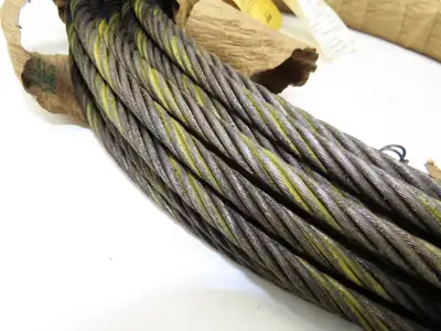 Wireco 3/8"x 100' Steel Wire Rope Crane Hoist Winch Lifting Cable R68759D2F119