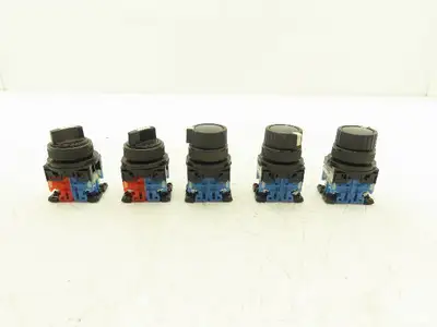 Fuji Mixed Lot 2 Position Selector Push Button Switch x3 | 2 Pos Selector x2