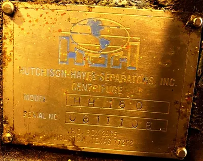 Hutchison-Hayes HH-160 oil purifier, SS.