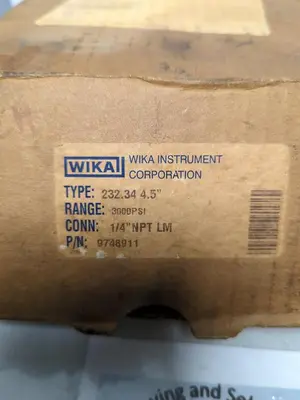 New | in-Stock WIKA 232.34 Universal Pressure Meters Ohio US | Surplus Asset Holdings #1238416