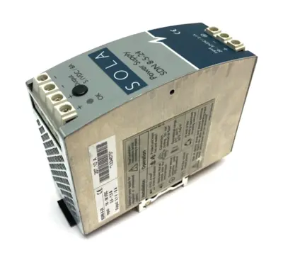 SDN8-5-24 | Emerson SOLA  Power Supply 18-36VDC 2, 9-1, 5A Input 5, 1V/ 8A Output - Used