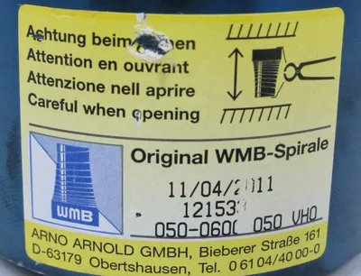 NEW WMB SPIRALE 121533 050-0600-050 SPRING BAND SPINDLE 0500600050
