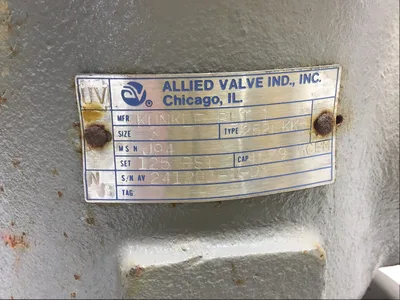 Kunkle 252FKK Pressure Relief Valve 3″ Flanged Iron Body 125PSI Set 4679SCFM Cap