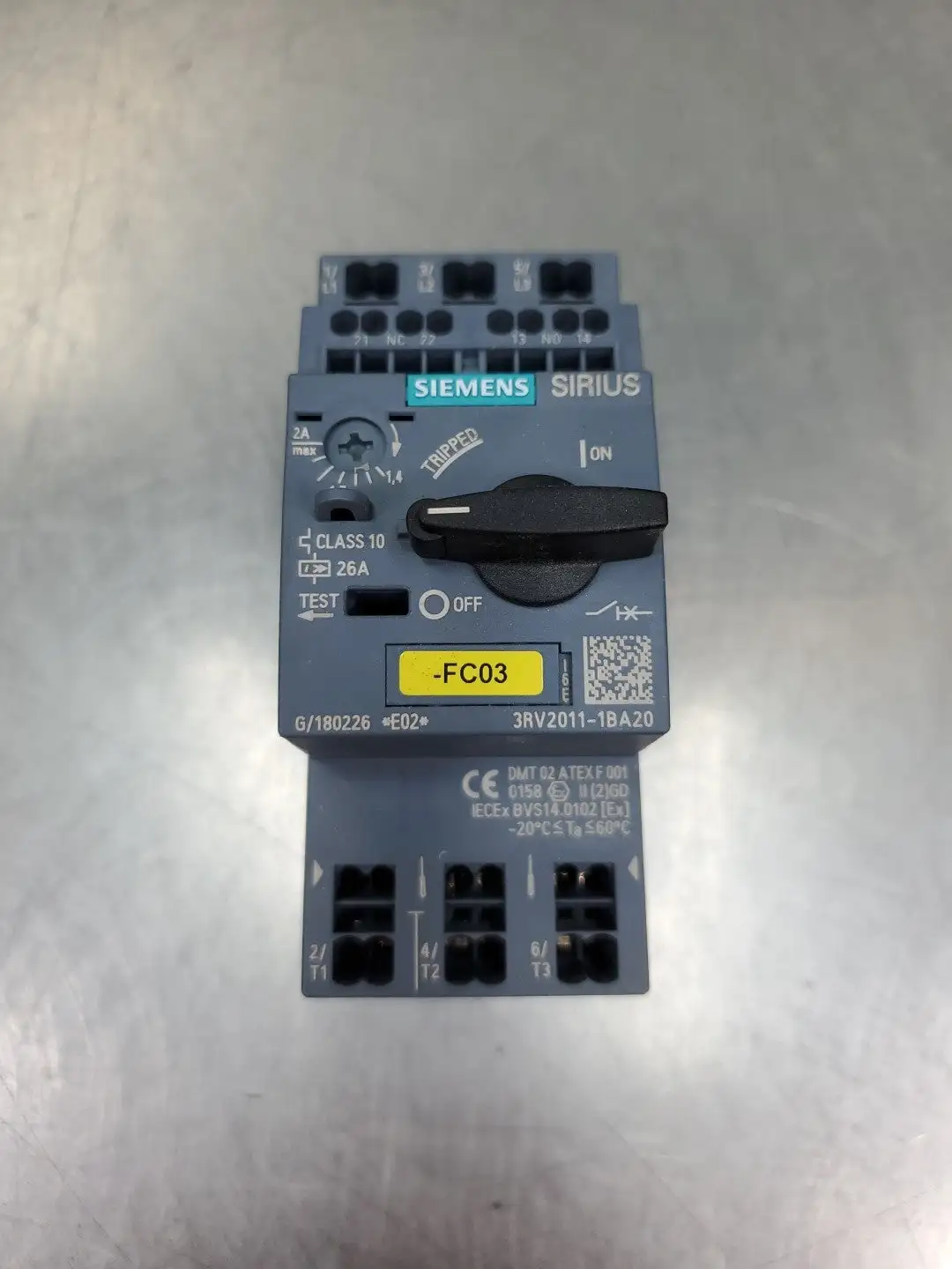 USED Siemens 3RV2011-1BA20 SIRIUS CIRCUIT BREAKER