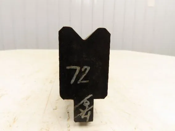 Press Brake Die 72-3/4" Long 90° V 9/16" W 9/32" D 1-3/4" H 1/2" Tang