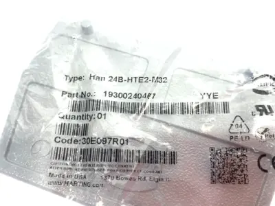 New | in-Stock HARTING Connector Han B Hood Top Entry HC 2xM32 Han 24B-HTE2-M32 Connector Accessories Michigan US | Maverick Industrial Sales #1393741