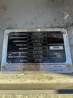 USED 2020 FLOWSERVE LPHR 25007 AB AHF 4B 4