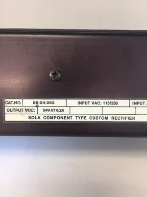 Used Sola 86-24-262 Power Supplies | J&J Industrial Supply #500873