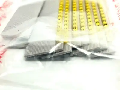 117 | Grafoplast  Wire Markers N Black on Yellow 10 Strips 9TFX16 - New