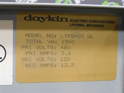 USED DAYKIN LTFS-03 UL