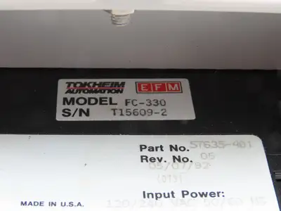 EFM Tokheim Automation FC-330 Flow Control Module Rate Totalizer Panel 12x8x7"