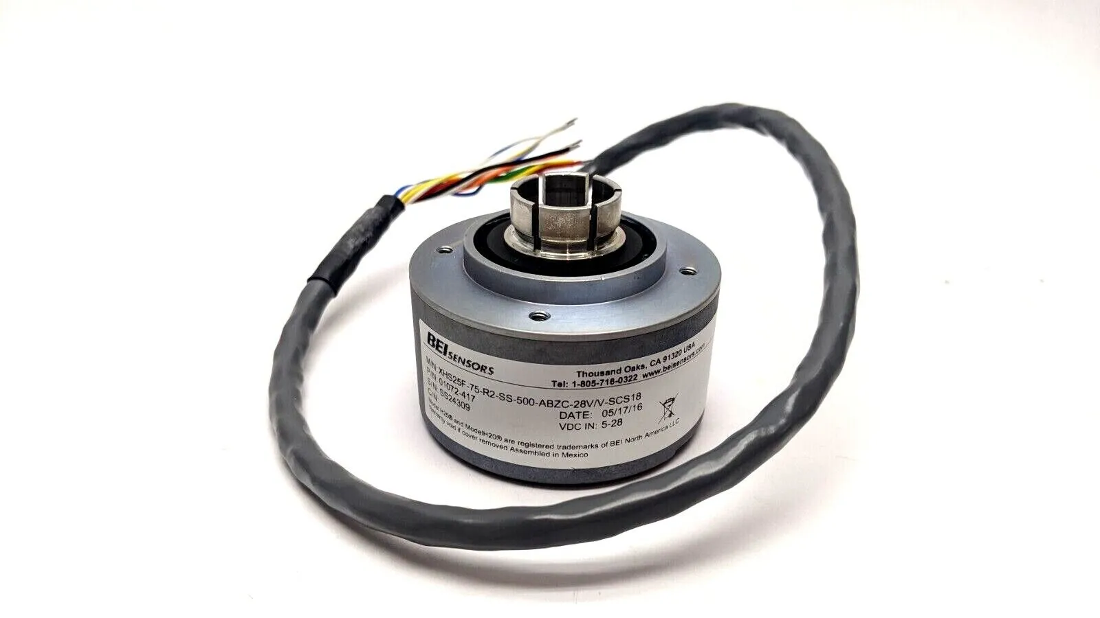 01072-417 | BEI  Incremental Optical Encoder XHS25F-75-R2-SS-500-ABZC-28V/V-SCS18 - New Other