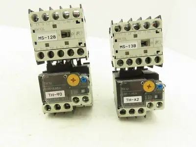 Fuji SK12L Motor Starter Contactor 5.5kW 600V & Overload .95-1.45A Lot of 2