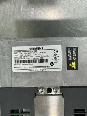 Siemens Sinamics Power Module 240 6SL3224-0BE25-5UA0 Version: D02 (Bin1.6.1)