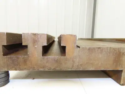 Press Brake Bed Offset Tang Base 9.5" Deep 18" Wide With T Slots 1/2" Tang