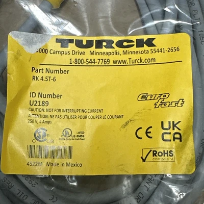 NEW Turck RK 4.5T-6